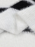 Wiaofellas  -  Contrast Striped Sweater For Male Casual Loose O Neck Long Sleeve Cashmere Pullover Jumpers Autumn Thicken Warm Knitted Blouse