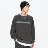 Wiaofellas spring new trendy men and women fashion high quality round neck sweater high street hip hop dance loose casual top