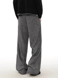 WIAOFELLAS  -  American retro old money style bamboo joint strap draped suit pants men and women spring loose straight casual trousers