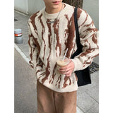 WIAOFELLAS  -  American retro couple sweater men's winter thickened warm teen trend lazy advanced sense ruffian handsome knitted sweater
