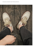 WIAOFELLAS  -  New Fashion Color Patchwork Comfortable Breathable Material Wear-resistant Flat Non-slip PVC Outsole All Match Casual Shoes