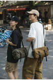 WIAOFELLAS  -  Men Women Single Shoulder Tooling Postman College Student Commuter Large Capacity Canvas Crossbody Bags Fashion Trend Bag