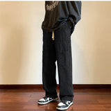 WIAOFELLAS  -  Spring Autumn New Black Blue Cargo Jeans Men Streetwear Denim Jogger Pants Baggy Harem Jean Trousers Cargo Pants Men