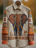 Wiaofellas  -  New retro Irish style harp clover 3D printed men's long sleeved shirt made of vintage casual shirt clothing