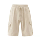 WIAOFELLAS  -  New Men's Cotton Linen Shorts Pants Male Summer Breathable Solid Color overalls Linen Trousers Fitness Streetwear S-3XL