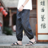 Wiaofellas  -  Men's Imperial Pattern Casual Pants - Summer Spring Trendy Stretch Comfort Fit Lounge & Streetwear Style Plus Size Men 5XL