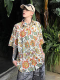 WIAOFELLAS  -  Hawaii Print f Sve irt Men Summer Beach Vaion Casual irt Thin Outerwear for Youth Loose Fit ort Sve