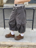 Wiaofellas  -  Summer New Men Loose Seven-point Cargo Pants Trendy Comfortable Breathable Casual Street Daily Trousers