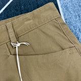 WIAOFELLAS  -  High-end cotton casual pants men's American retro small straight slim cargo pants