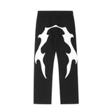 Wiaofellas  -  Hip Hop Retro Letter Embroidery Patchwork Casual Baggy Denim Pants Men's Harajuku Streetwear Straight Oversized Jeans Trousers