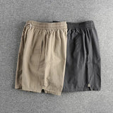 WIAOFELLAS  -  Ice silk cool fabric American retro high street trend cargo shorts men's loose straight casual 100 quarter pants