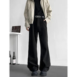 WIAOFELLAS  -  Black Suit Pants Men Fashion Society Mens Dress Pants Korean Casual Loose Straight Pants Mens Office Formal Trousers M-3XL