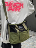 WIAOFELLAS  -  Messenger Bag Boys Canvas Bag Fashion Brand Messenger Bag New Casual Street Trend Fashion Youth Shoulder Bag