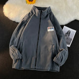 WIAOFELLAS  -  Men Thicker Jackets Autumn Winter Stand Collar All-match Solid Fashion Patchwork Zipper Warm Streetwear Long Sleeve Casual Coats