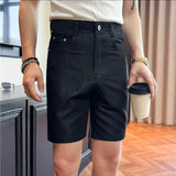 Wiaofellas  -  Summer Slim Fit Casual Shorts Men's Retro Denim Five Quarter Pants Versatile Casual Business Pants Comfortable Men Clothing