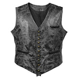 WIAOFELLAS  -  Autumn And Winter New Men's Solid Color V-Neck Vest Jacket French Retro Fashion Trend Slim Casual Breathable Niche Men's Tops