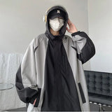 WIAOFELLAS  -  New Windproof Waterproof Hooded Jacket Men's Spring Autumn Loose Jacket