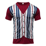 WIAOFELLAS  -  Mens Fashion Trend British Style Y2k Tops 2025 Summer New Single-Breasted Fake Two-Piece Short-Sleeved Shirts Mens Clothing