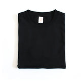 WIAOFELLAS  -  Urban 220g Japanese Cotton Thick T-shirt Unisex Heavy Summer Solid Color Seamless Woven Tops Round Neck Men Short Sleeve T-shirt