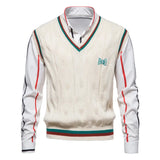 WIAOFELLAS  -  Autumn/Winter New European and American Men's Academy Sweater Casual Vest