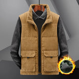 WIAOFELLAS  -  New Vest Men Winter Sleeveless Jackets Winter Warm Coat Vest Men Casual Solid Waistcoat Outwear Chalecos Para Hombre