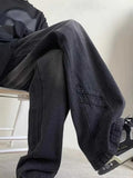 WIAOFELLAS  -  Autumn Retro Loose Gothic High Waist Casual Wide Leg Pants Men Oversized Jeans Street Rock Fashion Pants Men Clothing
