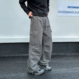 WIAOFELLAS  -  New Trendy Loose Straight Tube Ankola Red Washed Jeans