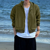 WIAOFELLAS  -  Men Hoodies Solid Color Zipper Hooded Long Sleeve Casual Male Sweatshirts Streetwear Spring 2026 Fashion Outerwear Men