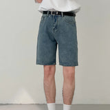 Wiaofellas  -  Summer Denim Shorts Men Fashion Retro Blue Denim Shorts Men Streetwear Korean Straight Jeans Mens Vintage Jean Shorts M-2XL