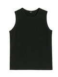 Wiaofellas  -  Minimalist Men's Loose Tank Tops Casual Solid Color O-Neck Sleeveless Male Pullover T-shirts New Chic Summer