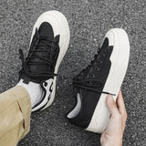 WIAOFELLAS  -  Autumn Black Canvas Sneakers Men Fashion Casual Platform Men's Skateboard Shoes Outdoor Breathable Non-slip Vulcanized Shoes Man