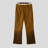 WIAOFELLAS  -  Men Pants Solid Color Button Pleated Casual Trousers Men Streetwear Loose Joggers Personality Fashion Male Flare Pants