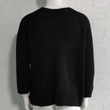 WIAOFELLAS  -  Men's Sweater Autumn And Winter New Round Neck Solid Color Fashion Simple Casual Large Size Sweater