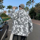 WIAOFELLAS  -  Tie-dye Street Denim Jacket Men's Trendy Brand Loose and Handsome Top Washed Work Jacket