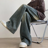 WIAOFELLAS  -  wideleg jeans mens designer jeans streetwear homme big boy baggy jeans Straight Denim Trousers Male Oversize Streetwear Fashion