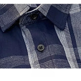 WIAOFELLAS  -  Boyfriend Button Long Sleeve Turn-down Collar Checkered Men's Clothing Spring Autumn Contrast Color Cardigan Shirt Coast Tops