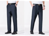 Wiaofellas  -  High Quality Business Men's Suit Pants Classic Summer Spring Pants High Waist Autumn Trousers Smart Casual Formal Dress Pants