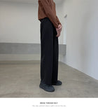 WIAOFELLAS  -  Winter Thick Woolen Pants Men Warm Fashion Cotton Black/Brown Suit Pants Men Loose Straight Pants Mens Casual Trousers S-2XL
