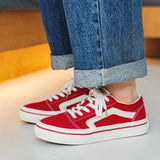 WIAOFELLAS  -  Hot Sale Classic Red Men Canvas Shoes Fashion Lace-up Mens Canvas Sneakers Hip Hop Skateboard Casual Shoes Men Vulcanized Shoes