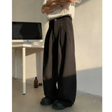 WIAOFELLAS  -  Black Suit Pants Men Society Mens Dress Pants Korean Loose Casual Wide Leg Pants Mens Office Formal Trousers Plus Size 5XL