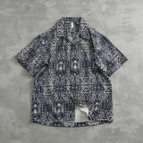 WIAOFELLAS  -  High street fashion shirt Men's Hawaiian short sleeve couple dress men's summer top Beach Cuban collar shirt