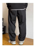 WIAOFELLAS  -  Spring Autumn Men's Clothing Solid Color Elastic High Waisted Pockets Zipper Casual and Fashionable Cargo Drawstring Pants