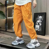 WIAOFELLAS  -  Mens Leggings Hook And Loop Fastener Thin Trousers Streetwear Breathable Versatile Jogging Casual Pants Men'S Clothing Spring