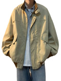 WIAOFELLAS  -  Spring and Autumn New Classic Simple Fashion Stand Collar Jacket Men's Casual Relaxed Comfortable Breathable Coat B115