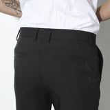 Wiaofellas  -  Autumn Casual Pants Men's British Slim Trousers Small Feet Trousers Korean Style Trendy Straight Nine-point Suit Pants Men
