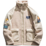 Wiaofellas Winter Simple American Lamb Wool Jacket Women Loose Streetwear Thickened Warm Coat Couples Padded Jacket Winter Clothes Women