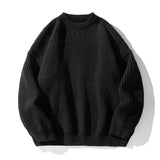 WIAOFELLAS  -  New Winter Retro Sweater Men Harajuku Knitted Solid Jumpers Oversized Streetwear Hip Hop Men Casual Warm Green Pullover Sweaters