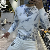 Wiaofellas  -  Luxury Men's Pullover Harajuku Fashion Printing 90s Vintage Male Sweatshirt Emo Warm Aesthetic One Piece Welcome Deal Loose Y2k