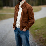 WIAOFELLAS  -  Daily Leisure Mens Solid Color Jackets 2025 Autumn Fashion Lapel Button-up Cardigan Jacket Men Casual Long Sleeve Coats