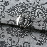 WIAOFELLAS  -  Men's Floral Suit Vest V-neck Single-breasted British Slim Fit and Fashionable Horse Clip Vest Vest Trendy